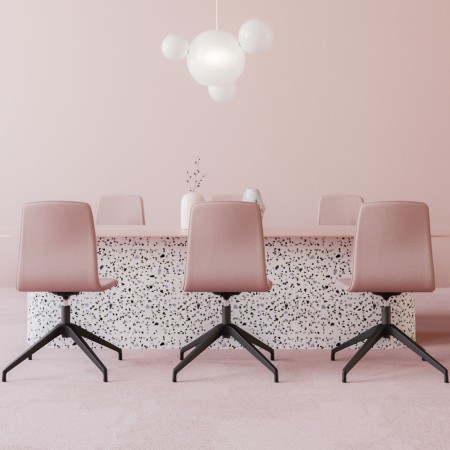 Chaise Orte 4 pieds aluminium pour salle de conférence