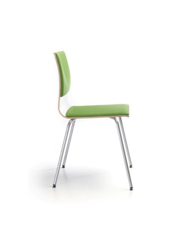 Chaise Orte pour espaces évènementiels avec rembourrage vert profil