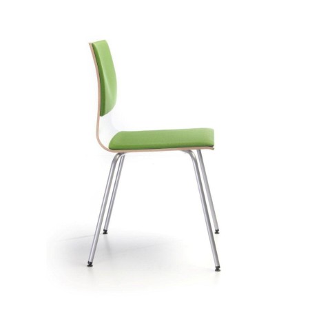 Chaise Orte pour espaces évènementiels avec rembourrage vert profil
