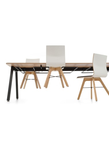 Chaises suspendables Orte en bois blanc et chêne naturel