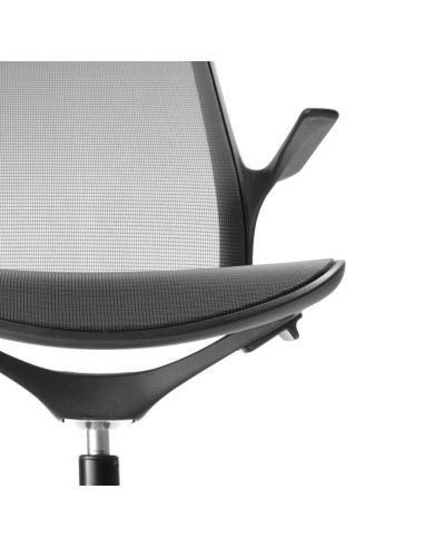 Assise et dossier en résille respirante de la chaise de bureau Ovidio.