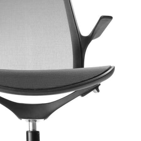 Assise et dossier en résille respirante de la chaise de bureau Ovidio.