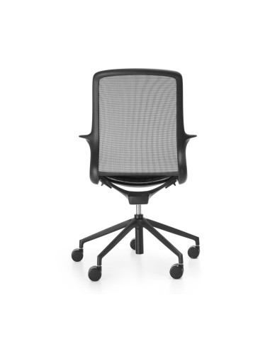 Chaise Ovidio pivotante avec base 5 étoiles et roulettes de dos