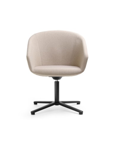 Chaise de conférence design Oxco avec baquet enveloppant branches en aluminium