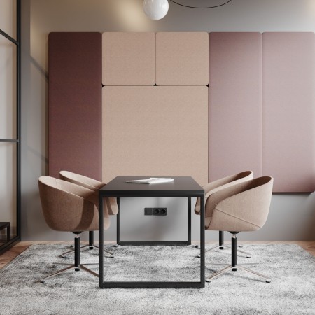 Fauteuil de réunion Oxco OX 4C pivotant rembourré 2