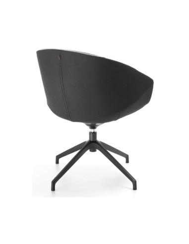Chaise de réunion pivotante Oxco assise enveloppante noire de dos