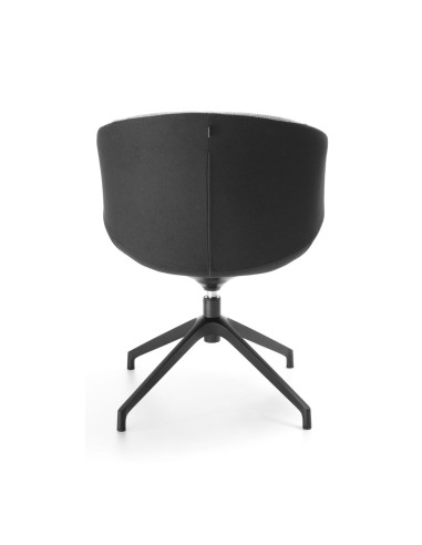 Fauteuil de conférence design Oxco base 4 branches de dos noir