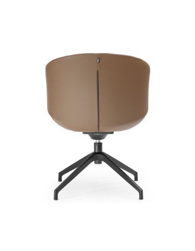 Fauteuil de réunion pivotant rembourré design Oxco de dos en cuir haut de gamme