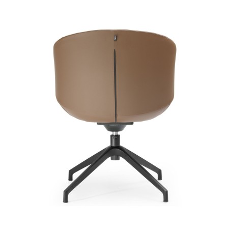 Fauteuil de réunion pivotant rembourré design Oxco de dos en cuir haut de gamme