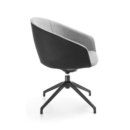 Vue de profil de la chaise Oxco avec 4 pieds et assise et enveloppante