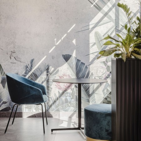 Chaise d'accueil tapissée design à 4 pieds Oxco en salle d'attente à Zürich