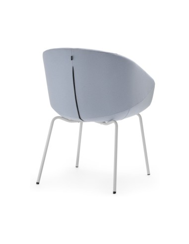 chaise de réunion élégante au confort enveloppant Oxco en blanc de dos