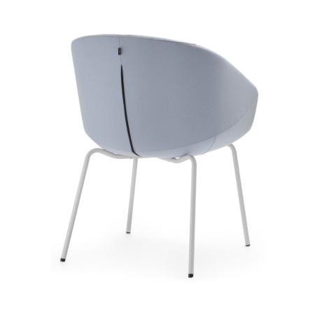 chaise de réunion élégante au confort enveloppant Oxco en blanc de dos