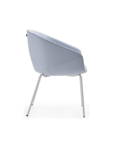 Chaise de réunion et d’accueil rembourrée au design contemporain de profil