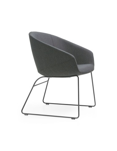 Chaise de conférence design Oxco assise enveloppante profil