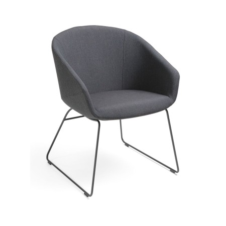 Siège de réunion Oxco tapissé sur piètement traîneau