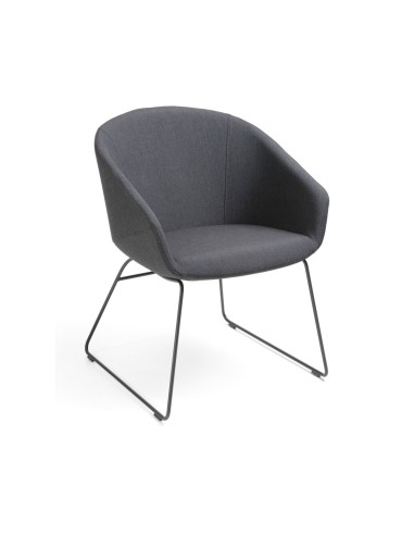 Siège de réunion Oxco tapissé sur piètement traîneau