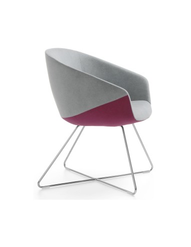 Chaise d’accueil OX 290 avec coque enveloppante bicolore personnalisée