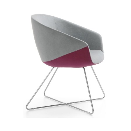 Chaise d’accueil OX 290 avec coque enveloppante bicolore personnalisée