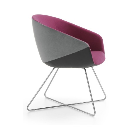 chaise de réunion OX 290 tapissée design élégant bicolore