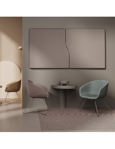 Espace d'accueil professionnel avec chaise Oxco avec pieds en métal croisés