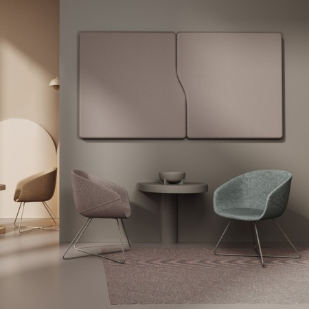 Espace d'accueil professionnel avec chaise Oxco avec pieds en métal croisés