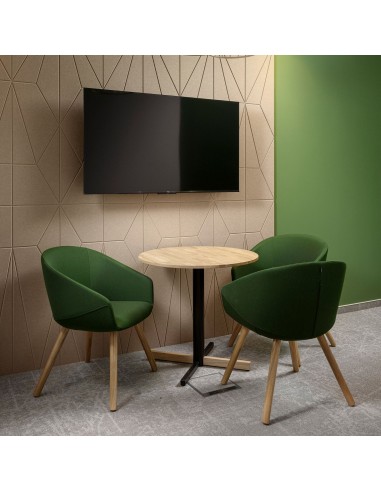 Fauteuil de réunion lounge OX W 740 verts en espace d'accueil d'entreprise sédunoise