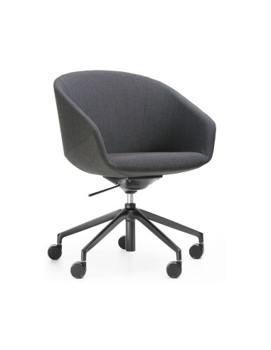 Fauteuil directionnel OX 5R piétement 5 branches aluminium coloris noir