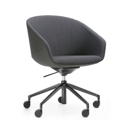 Fauteuil directionnel OX 5R piétement 5 branches aluminium coloris noir