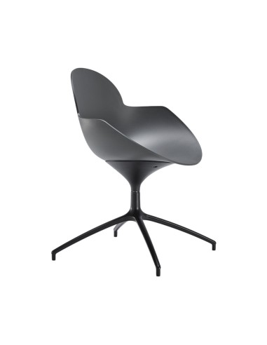 Chaise design à coque plastique et pied pivotant étoile – Cookie