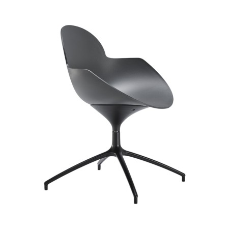 Chaise design à coque plastique et pied pivotant étoile – Cookie