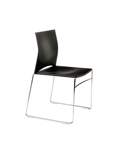 Chaise collectivité empilable et accrochable noir - Jill - Sitek - 3680