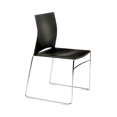 Chaise collectivité empilable et accrochable noir - Jill - Sitek - 3680
