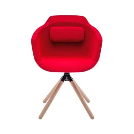 Chaise réunion - pieds bois massif - pivotant - UFP9 - MDD