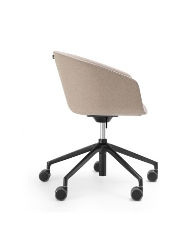 Profil de la chaise de conférence Oxco small avec roulettes 5 branches et assise tissu