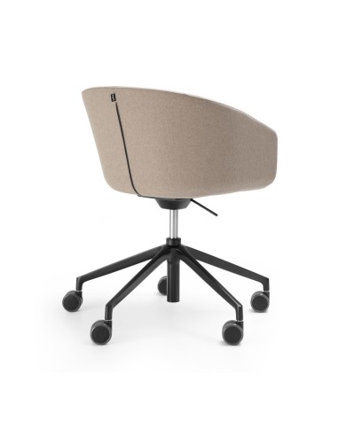 Vue de dos de la chaise Oxco Small avec assise rembourrée pour bureaux et espaces collaboratifs design