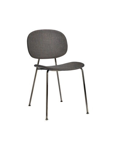 Chaise Tondina Pop – Confort et style avec une assise rembourrée en tissu et un piétement fin en métal