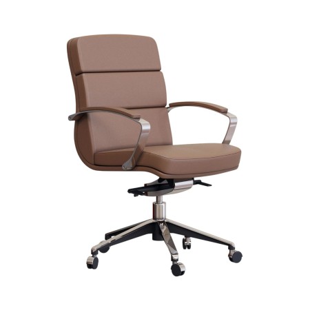 Siège de conférence sur roulettes en cuir véritable - Scena - Las Mobili - 140 263 GOA