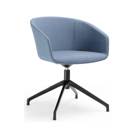 Chaise de réunion pivotante design à piétement 4 branches OX S 4R
