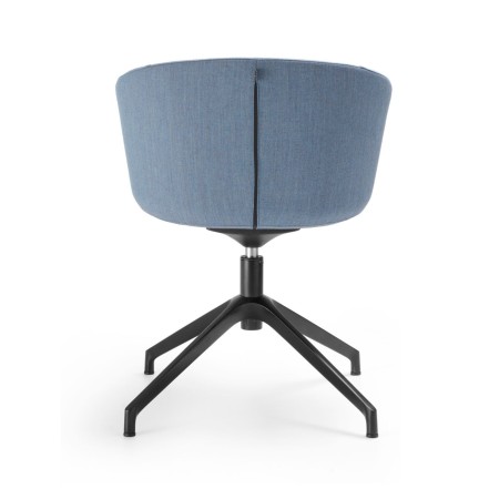 Chaise de réunion tapissée pivotante sans roulettes Oxco de dos