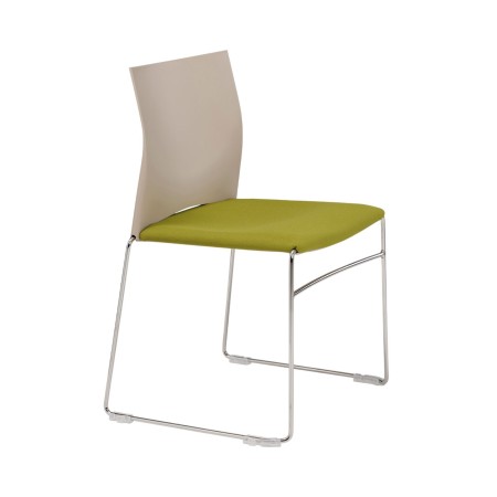 Chaise réunion avec assise tissu et empilable - Jill - Sitek - 3681