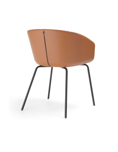 Chaise d’accueil design avec coque tapissée OX S 215