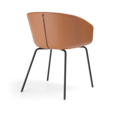 Chaise d’accueil design avec coque tapissée OX S 215