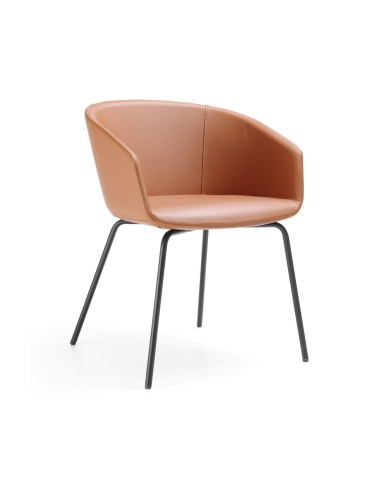 Chaise de réunion compacte OX S 215 avec assise tapissée confortable