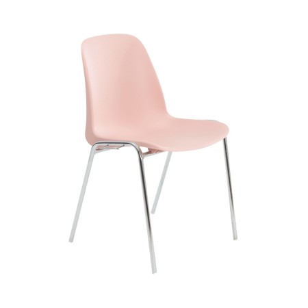 Chaise conférence pas cher empilable rose - Elena - 3641