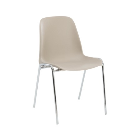 Chaise conférence pas cher empilable taupe - Elena - 3641