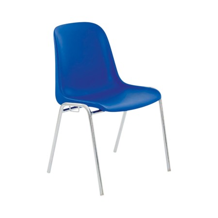 Chaise conférence pas cher empilable bleu - Elena - 3641