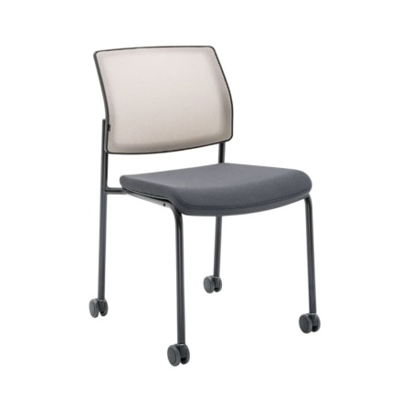 Chaise de réunion sur roulettes professionnelle - Gaya - GY4KN