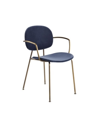 Tondina Pop – Chaise design avec accoudoirs et assise en tissu, idéale pour un intérieur élégant et confortable