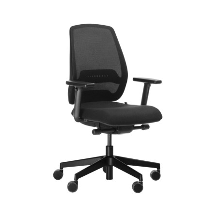 Chaise de bureau noire ergonomique pour poste de travail et open space MOMO 102